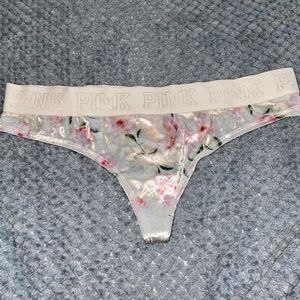 ✨PINK Velvet Thong (Floral)✨
